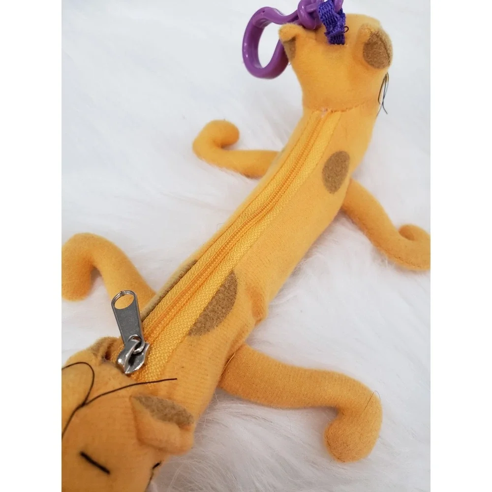 Vintage 1999 Nickelodeon Cat Dog Plush Zippered Coin Pouch Keychain Bag Charm